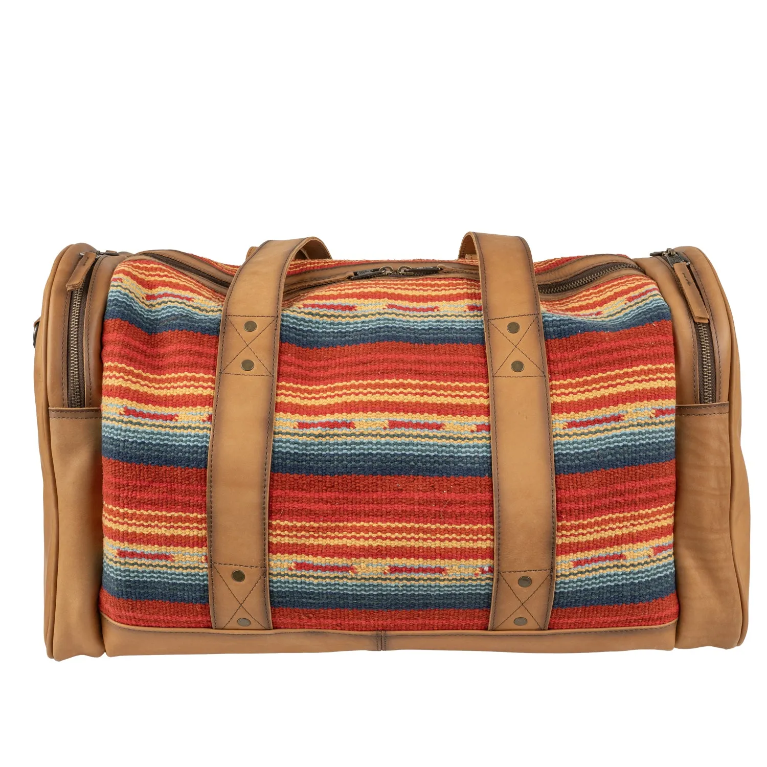 STS Ranchwear Womens Chaynee Valley Serape Duffle Multi-Color Leather Duffel Bag