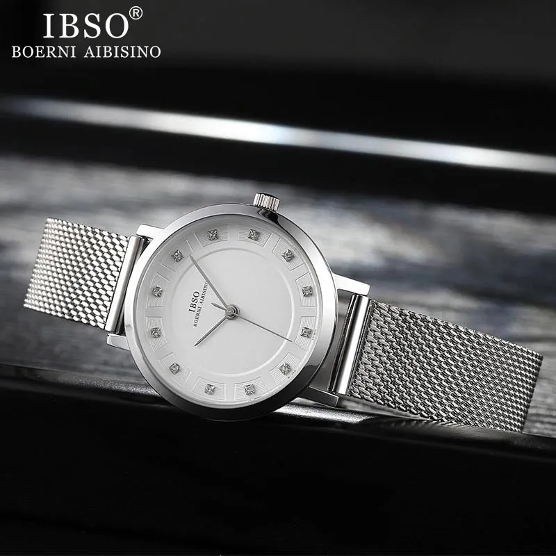 Stunning! IBSO Crystal Design Bracelet Necklace Watch Jewelry Set