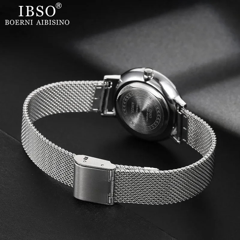 Stunning! IBSO Crystal Design Bracelet Necklace Watch Jewelry Set