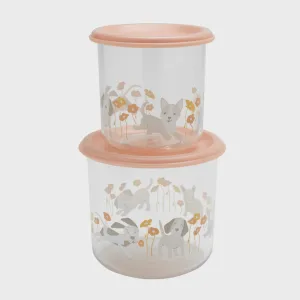 Sugarbooger - Good Lunch Large Containers 2 pcs - Puppies & Poppies