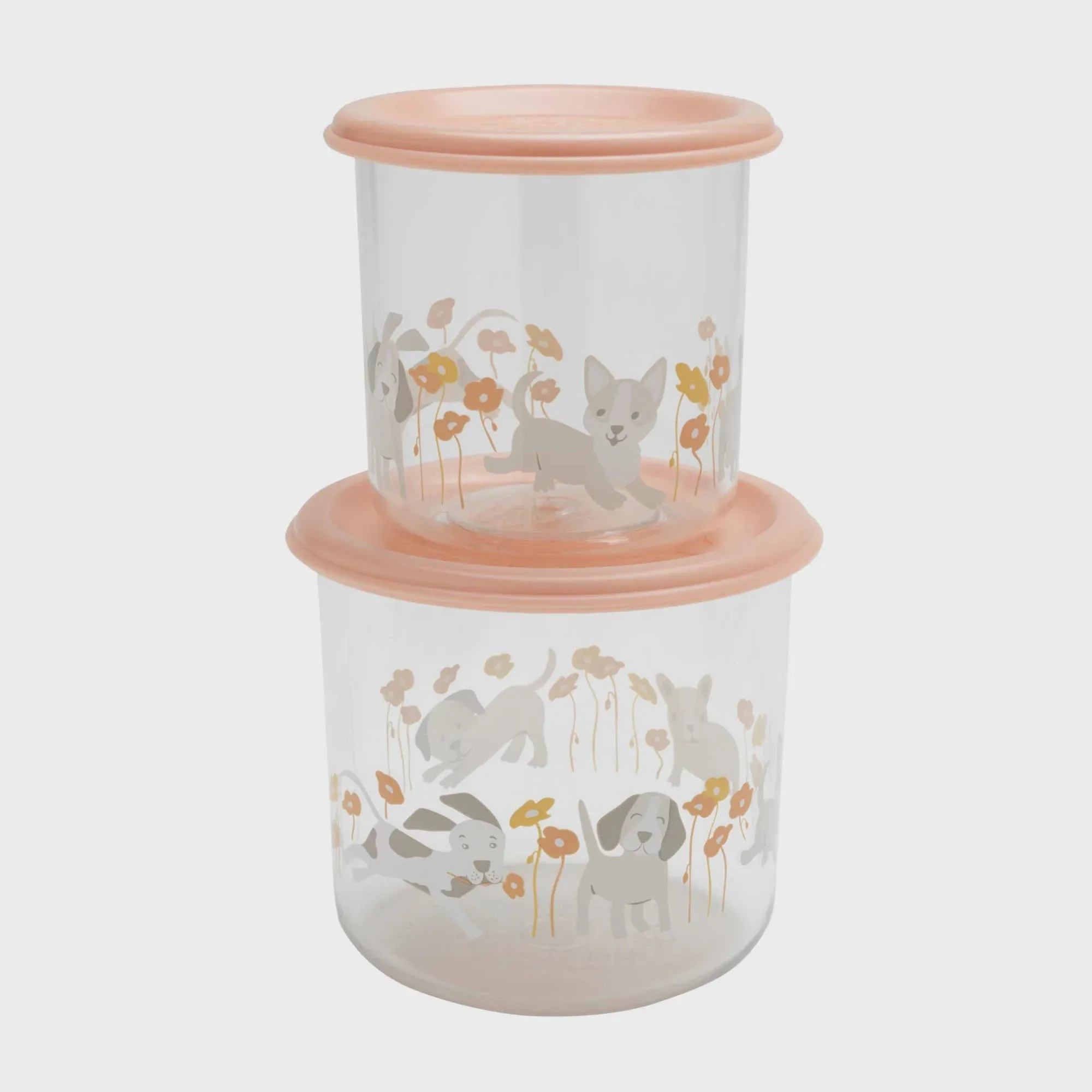 Sugarbooger - Good Lunch Large Containers 2 pcs - Puppies & Poppies