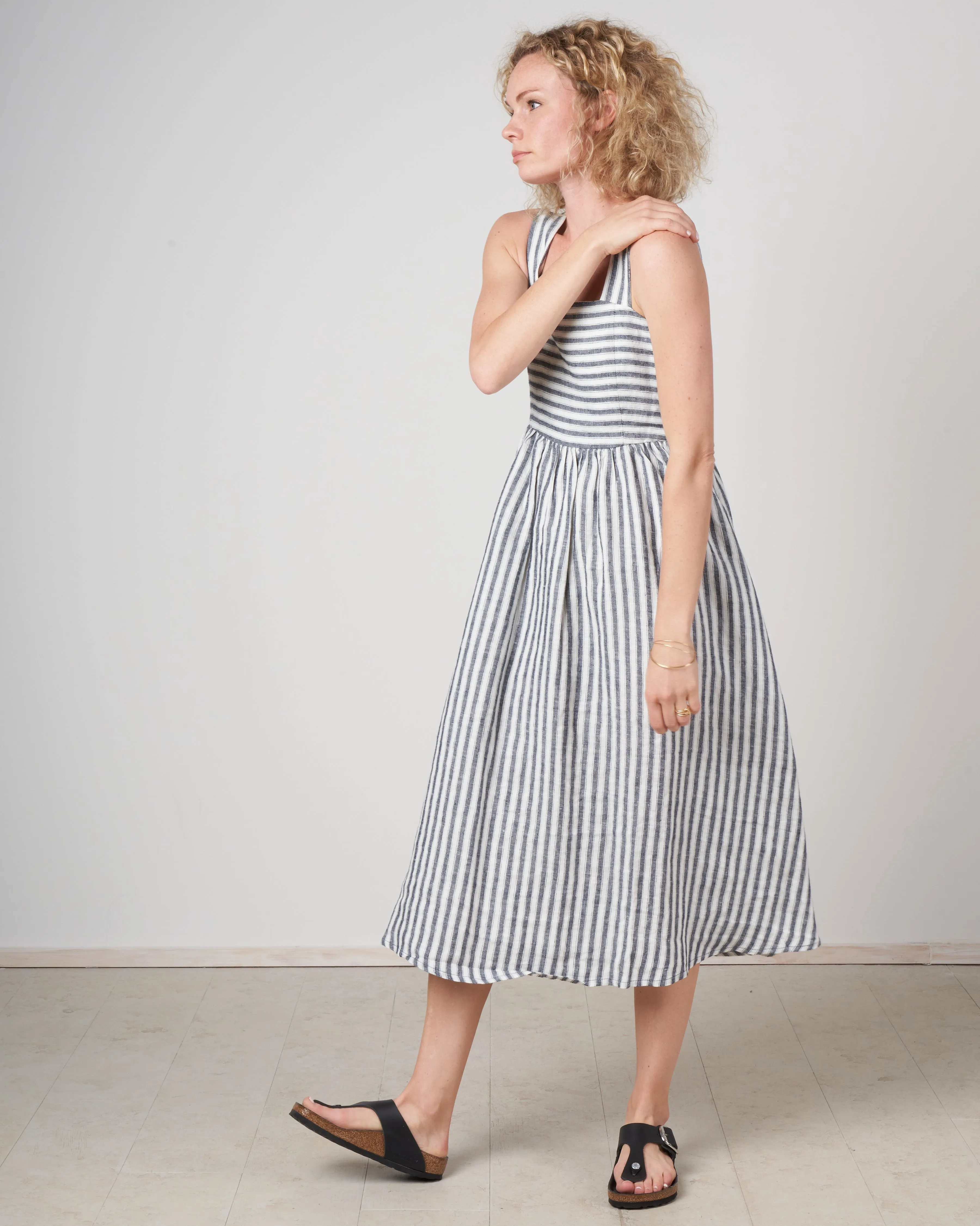 summer sundress - wide stripes
