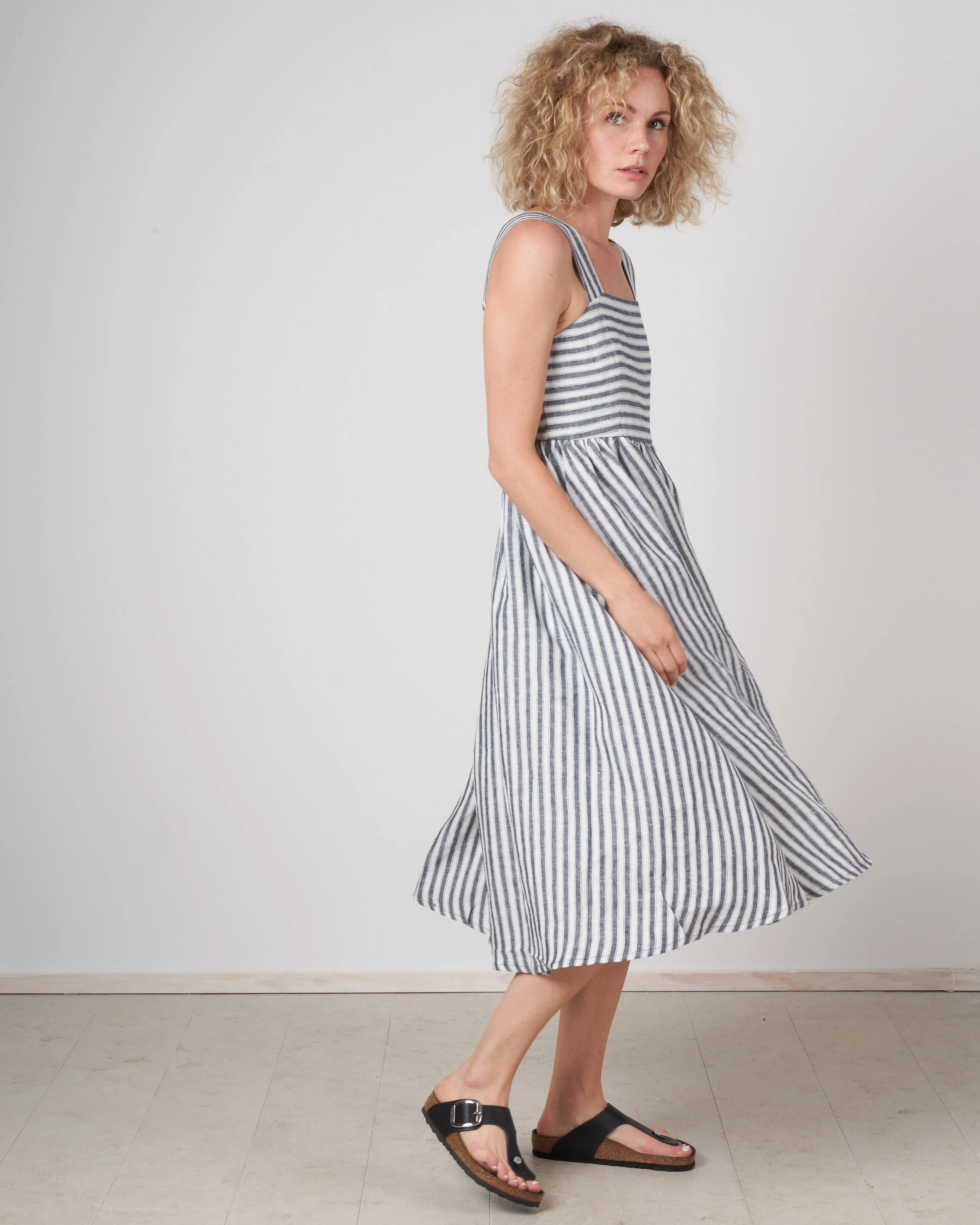 summer sundress - wide stripes