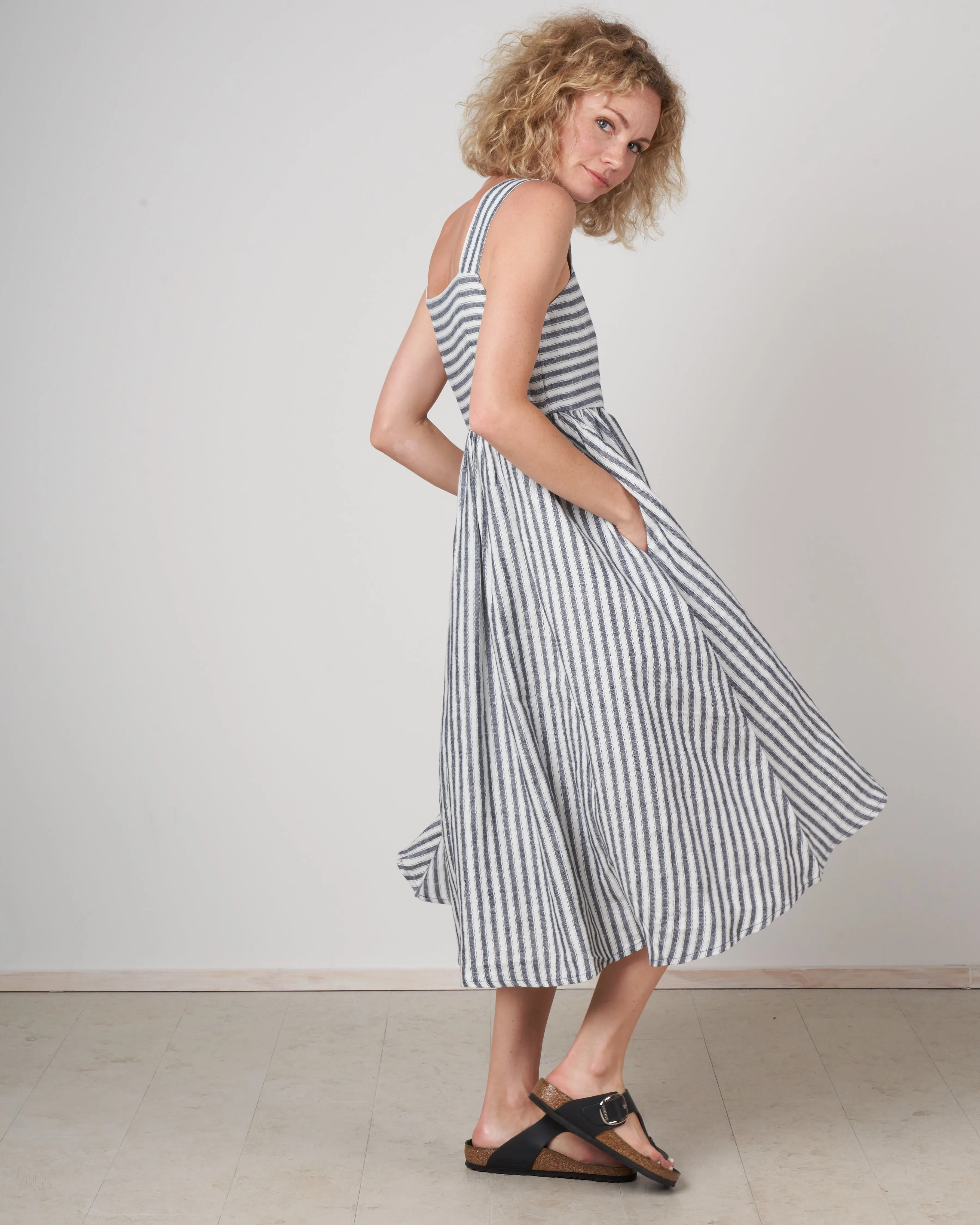 summer sundress - wide stripes