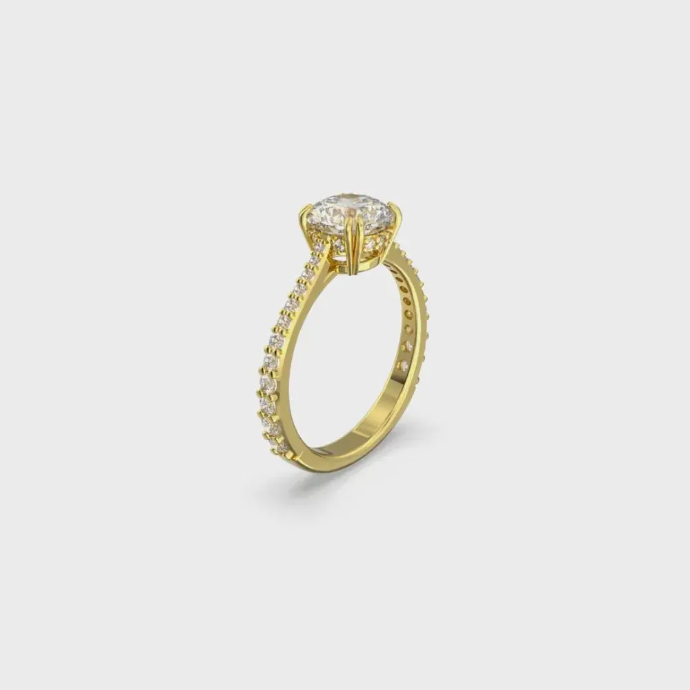 Swarovski Constella Cocktail Ring Princess cut Pavé White Gold-tone plated  55