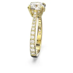 Swarovski Constella Cocktail Ring Princess cut Pavé White Gold-tone plated  55