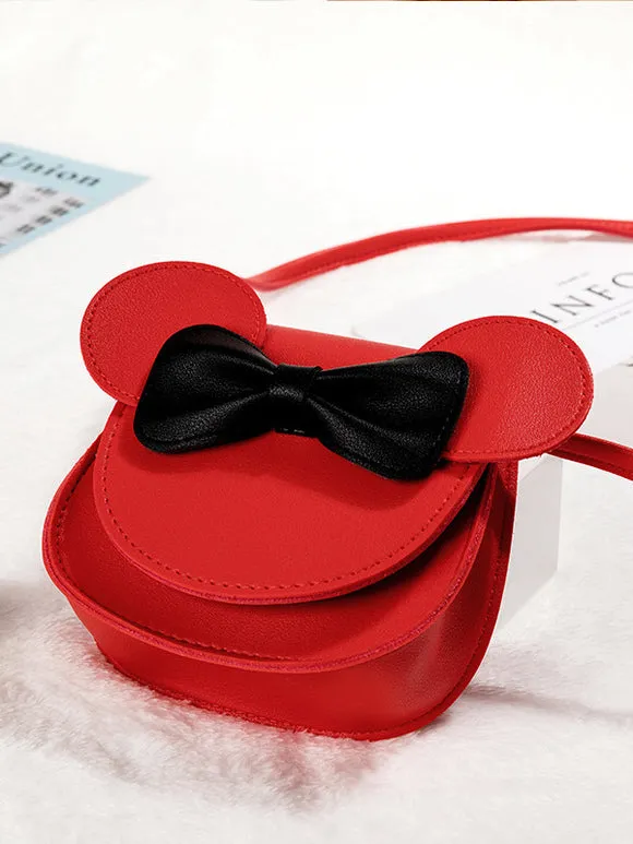 Sweet Lolita Bag Red PU Leather Bows PU Leather Cross-body Bag Lolita Accessories