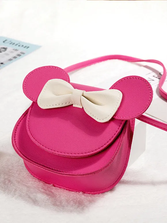 Sweet Lolita Bag Red PU Leather Bows PU Leather Cross-body Bag Lolita Accessories