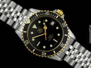 TAG Heuer Professional 1000 Mens Submariner Divers Watch - Stainless Steel & 18K Gold Plated - 980.020N