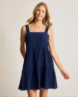 Tommy Bahama Mykonos Textured Sundress Cover Up - Mare Navy