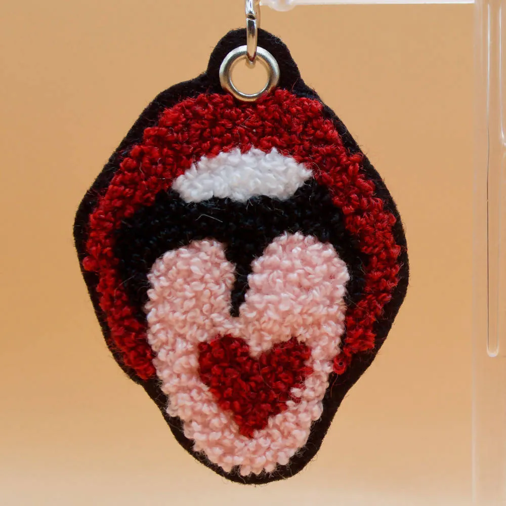 Tongue Embroidered Earrings
