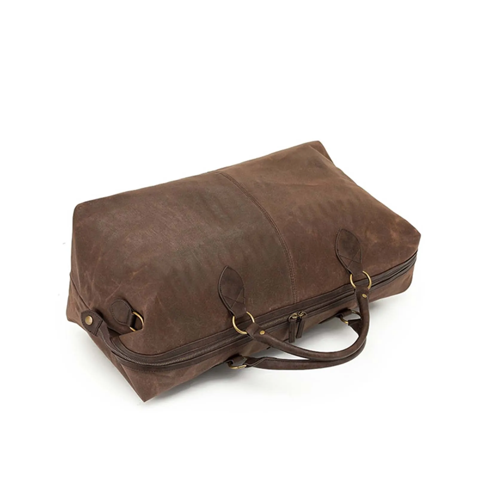 Tosca Waxed Canvas Duffel Bag Brown