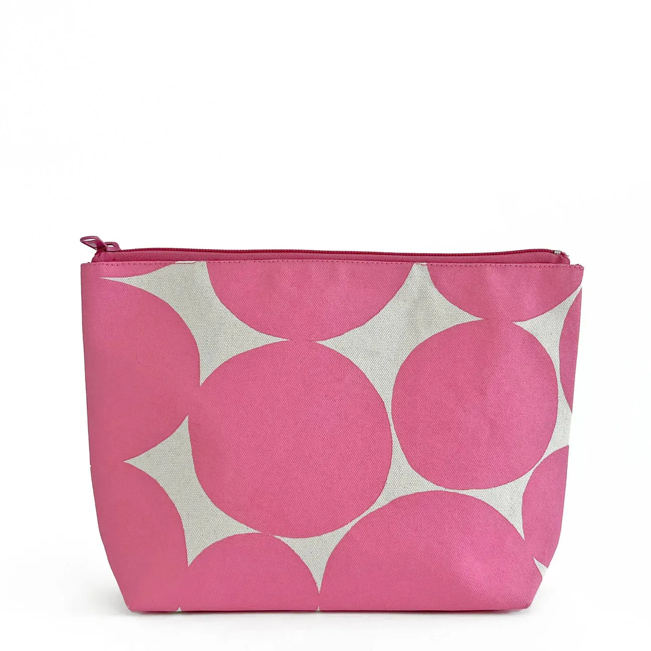 Travel Pouch L in Large Soft Dot Pink