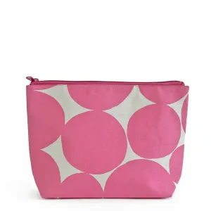 Travel Pouch L in Large Soft Dot Pink