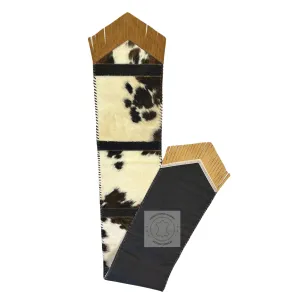 Tricolor Table Runner with a touch of Black Cowhide  7ft - Table Decor