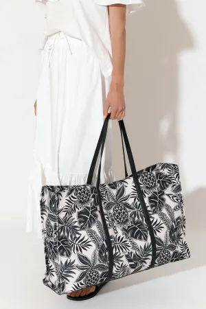 Tropics Canvas Printed Tote