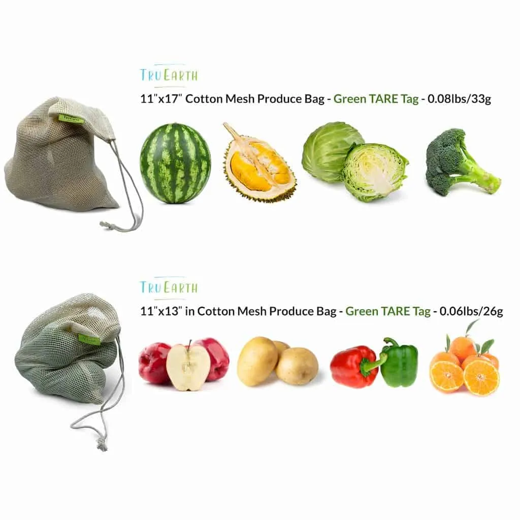 Tru Earth - Reusable Cotton Mesh Produce Bags