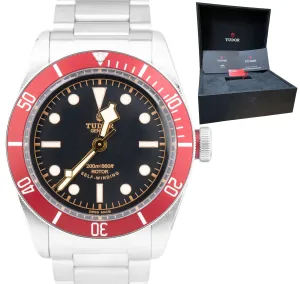 Tudor Black Bay Heritage Red Stainless Steal Black 41mm Dive Watch 79220 R B P