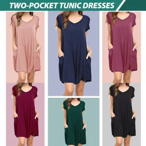 Two-Pocket Tunic Dresses