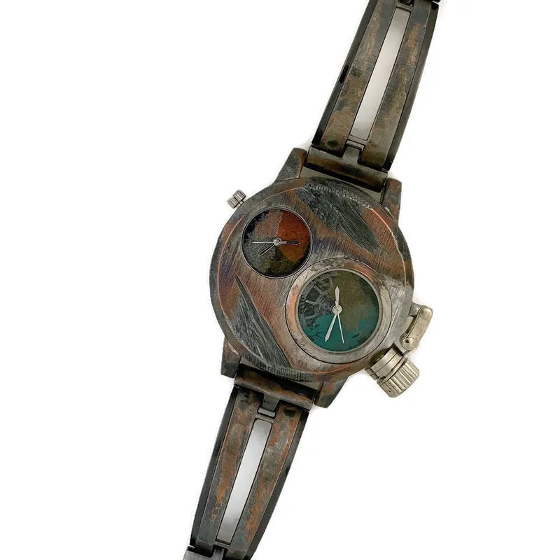Two Time Zones Watch, Multi Color Dials