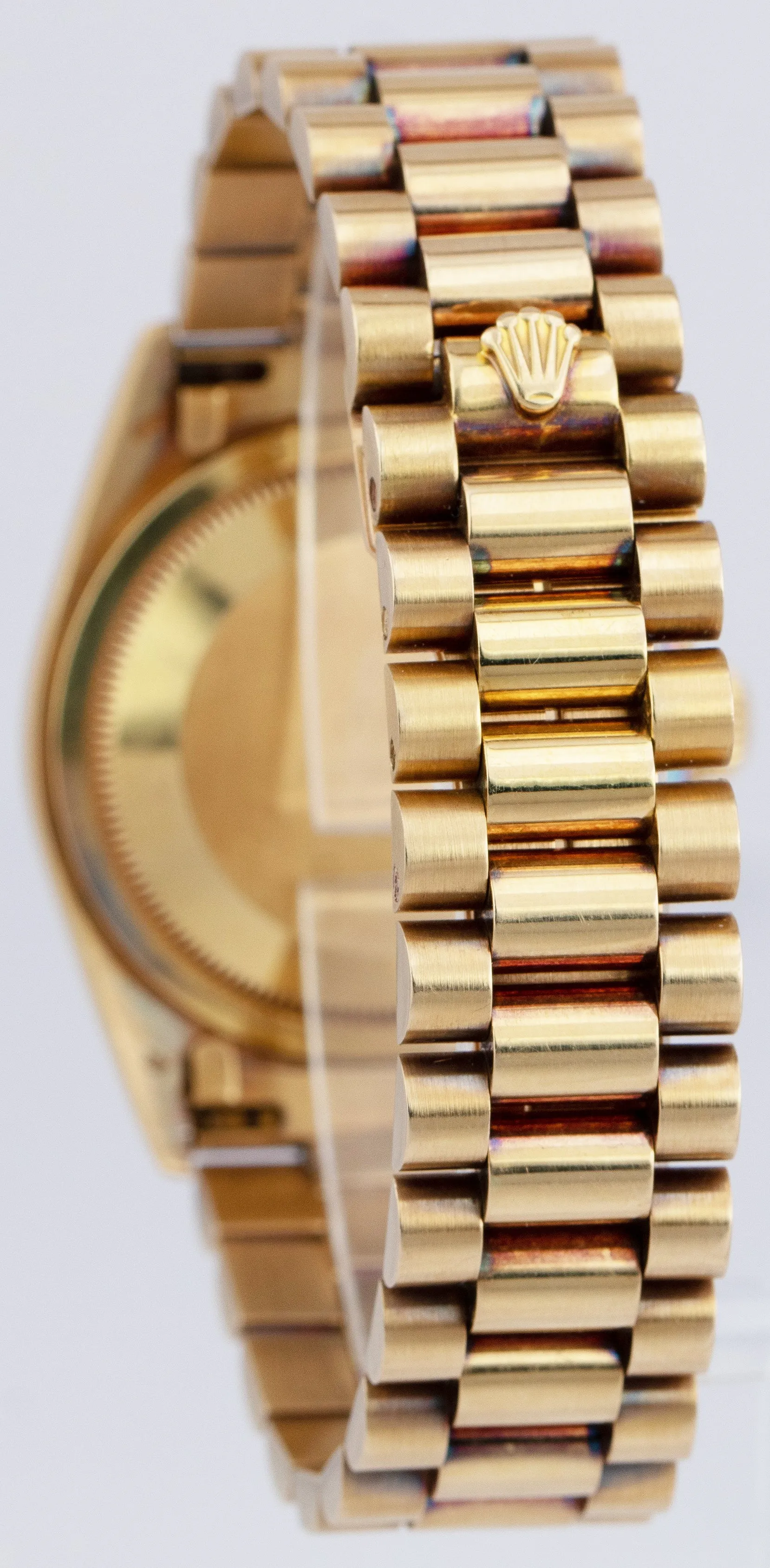 UNPOLISHED Rolex Day-Date President 36mm DIAMOND 18K Gold Watch 18238 BOX PAPERS