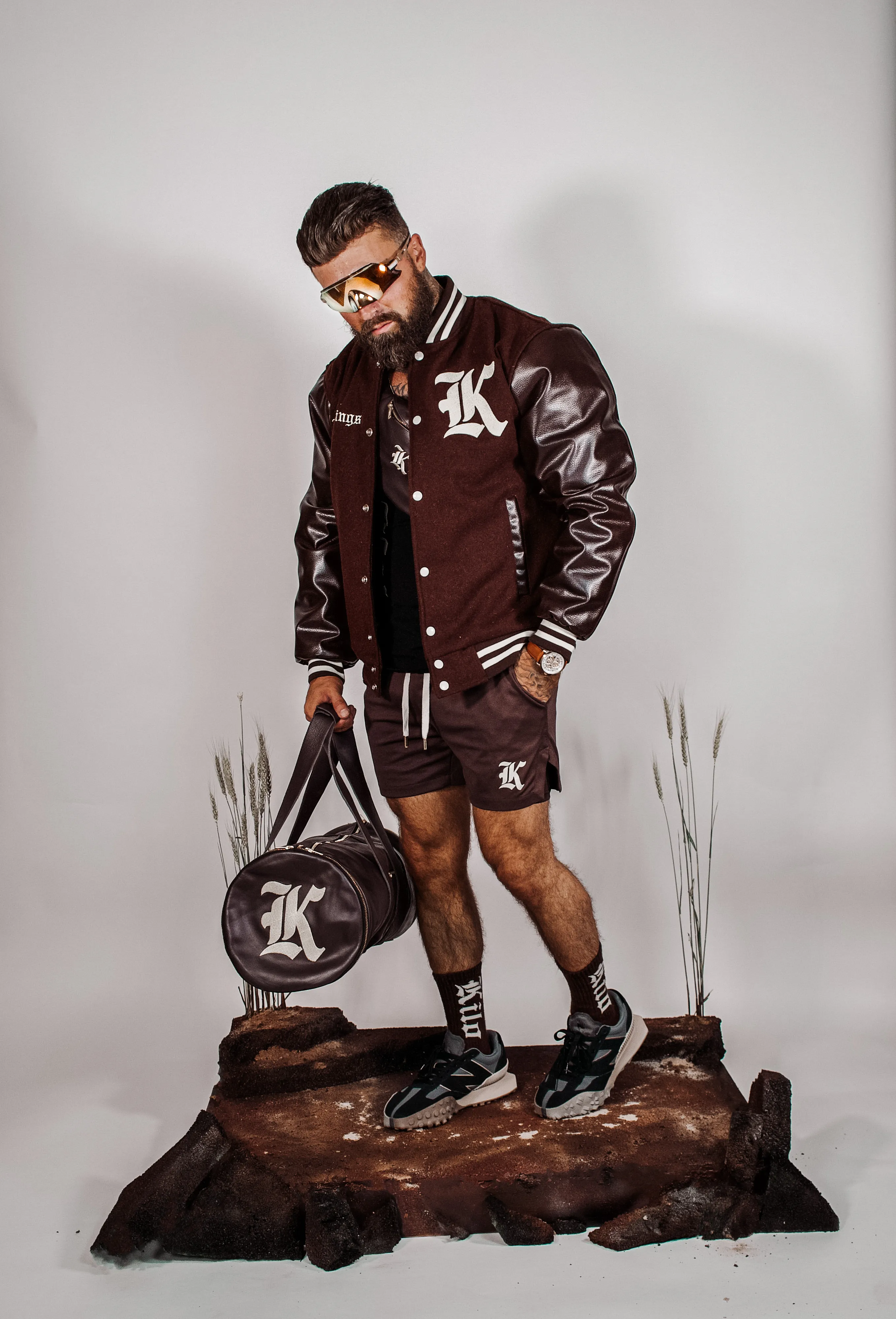 Vintage Barrel Duffle Bag - 100% Leather (Chocolate Brown)