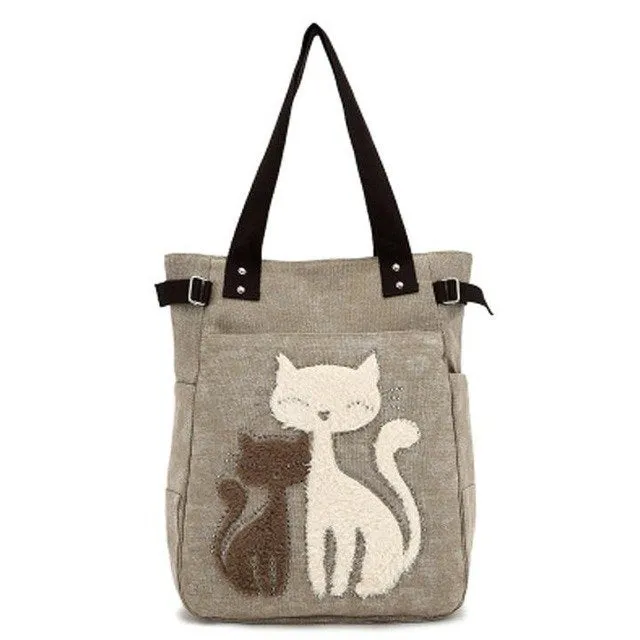 Vintage Sweet Cat Shoulder Bag