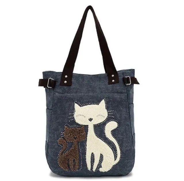 Vintage Sweet Cat Shoulder Bag