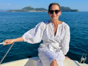 White Staghorn Puff Sleeve Dress