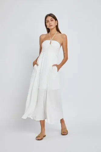 White Twist Halter Sundress