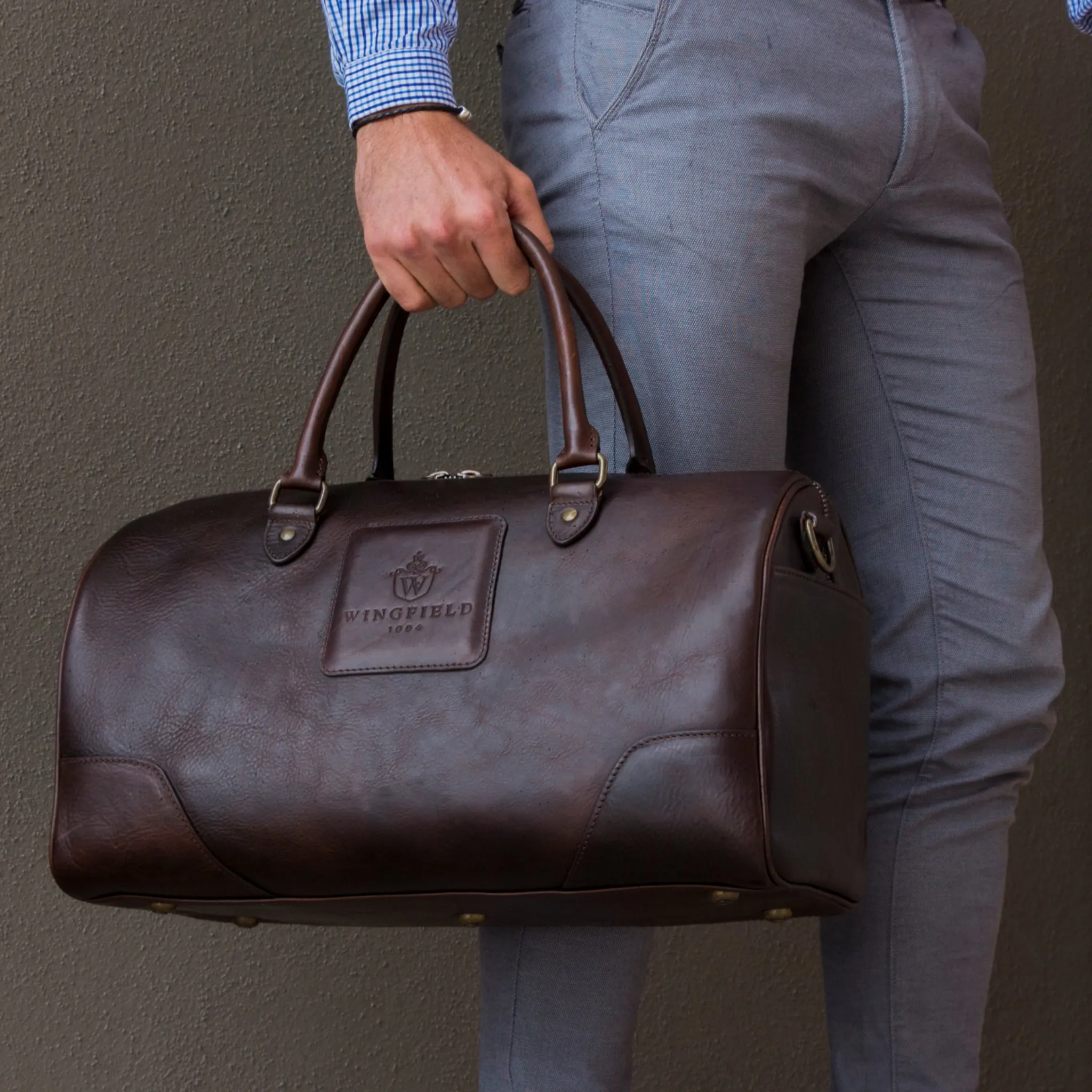 Wingfield Small Leather Duffel Bag