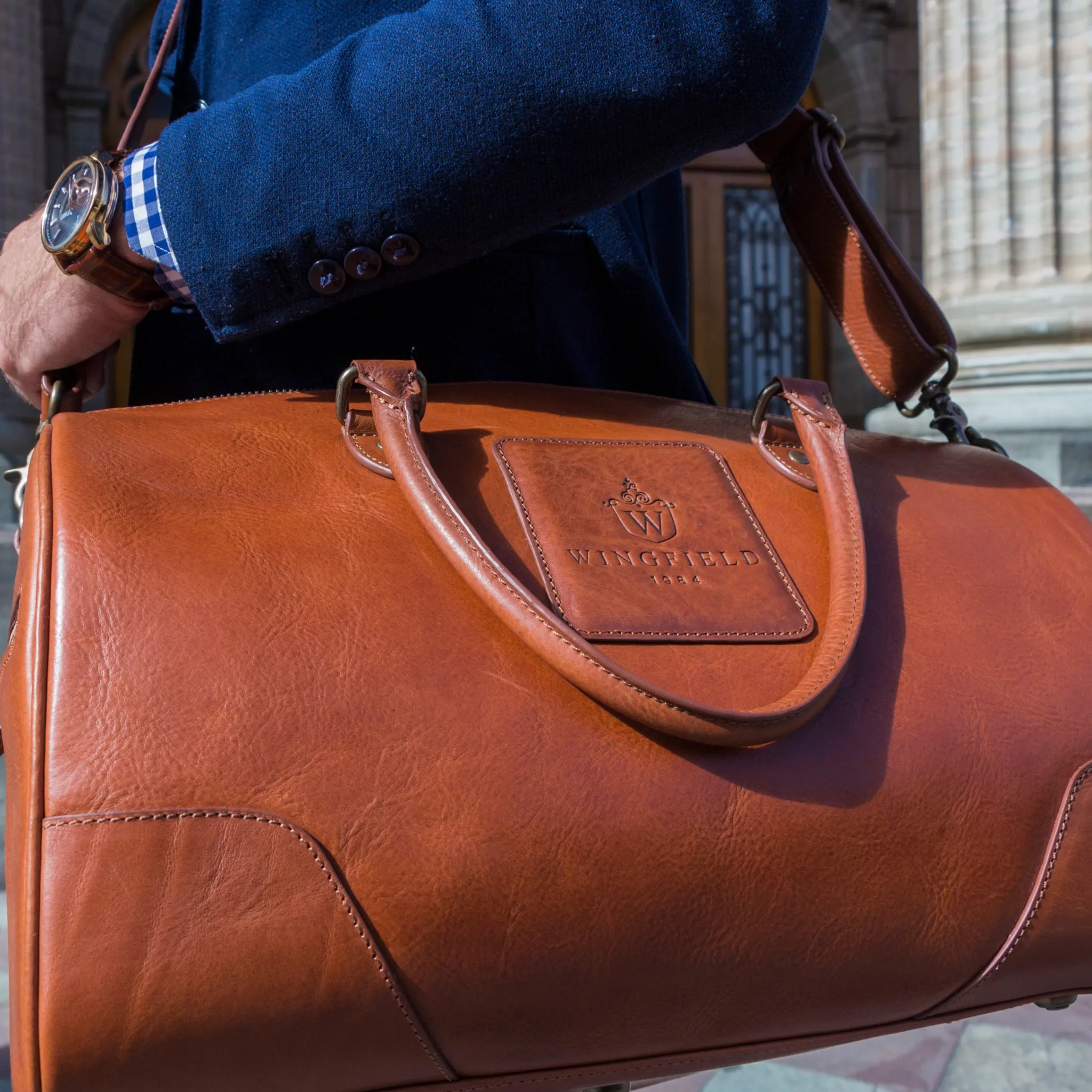Wingfield Small Leather Duffel Bag