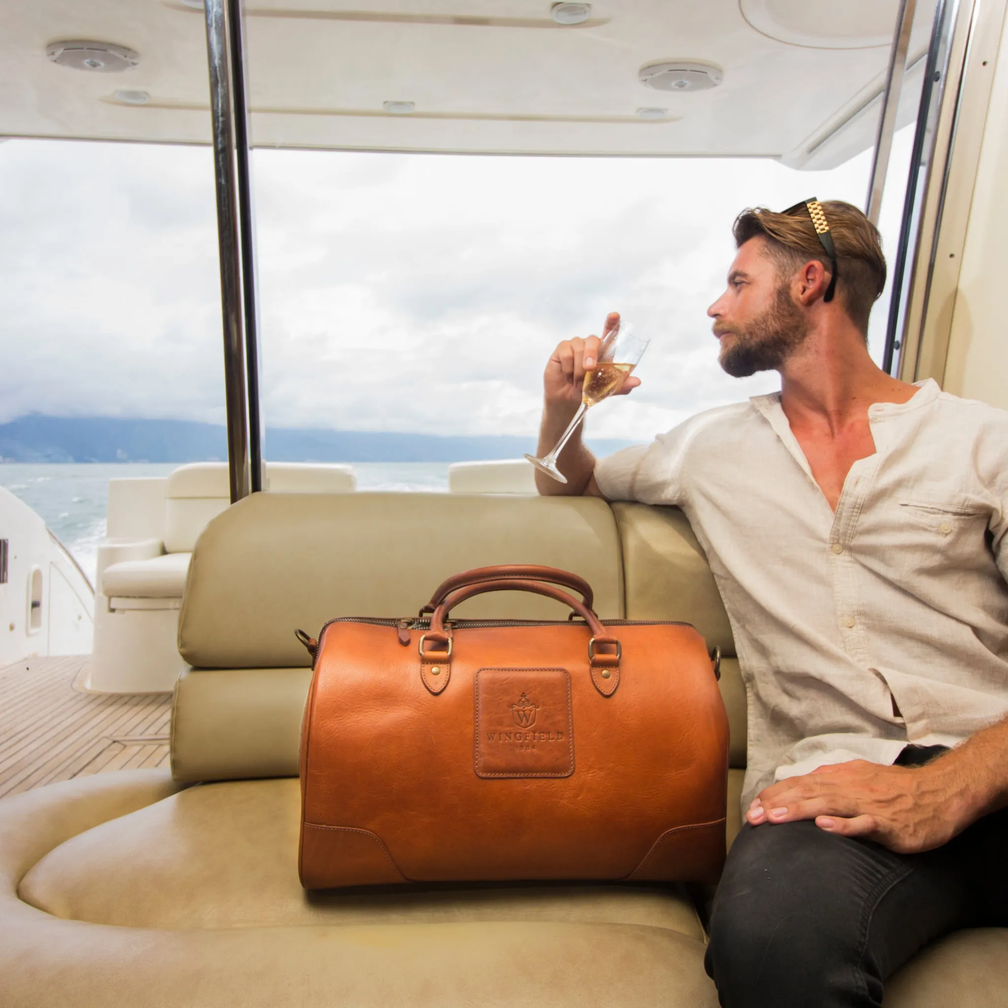 Wingfield Small Leather Duffel Bag