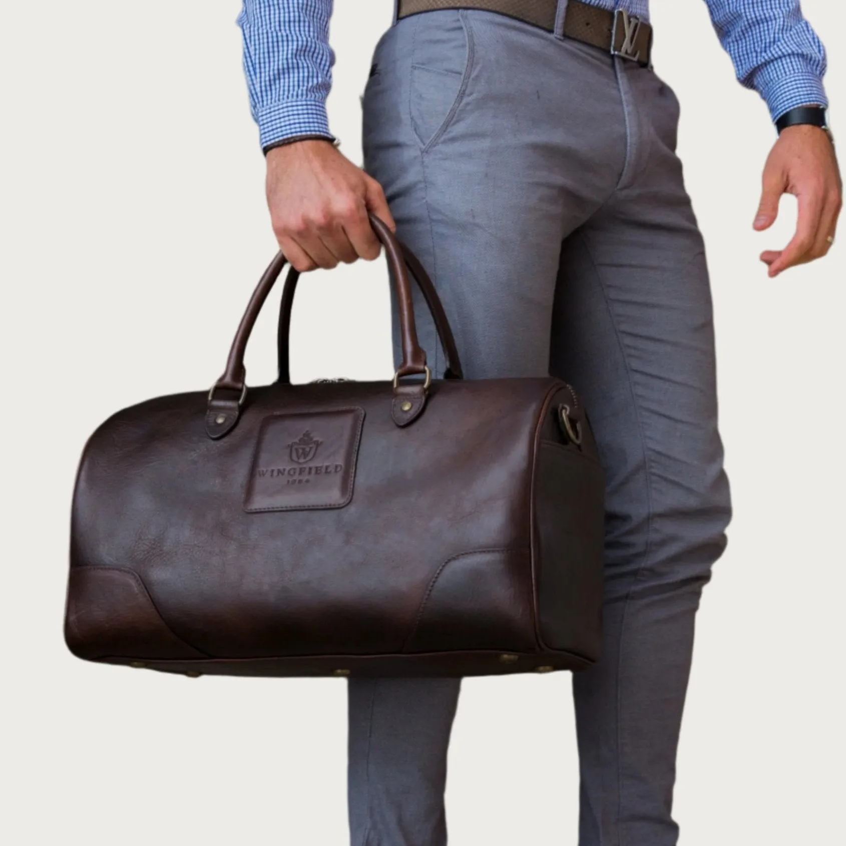 Wingfield Small Leather Duffel Bag