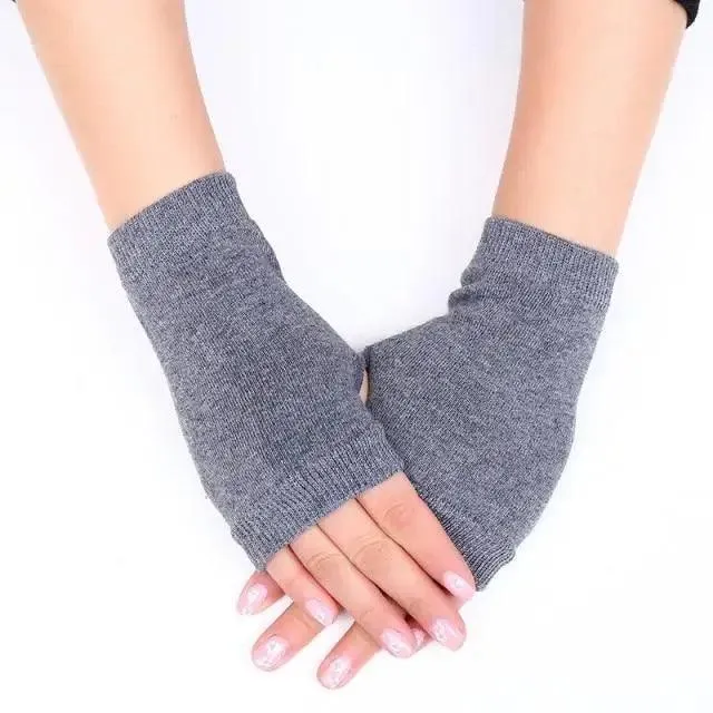 Winter Warm Thickening Wool Gloves Knitted Flip Fingerless Exposed Finger Thick Gloves Mittens Soft Cold Weather Women Gloves