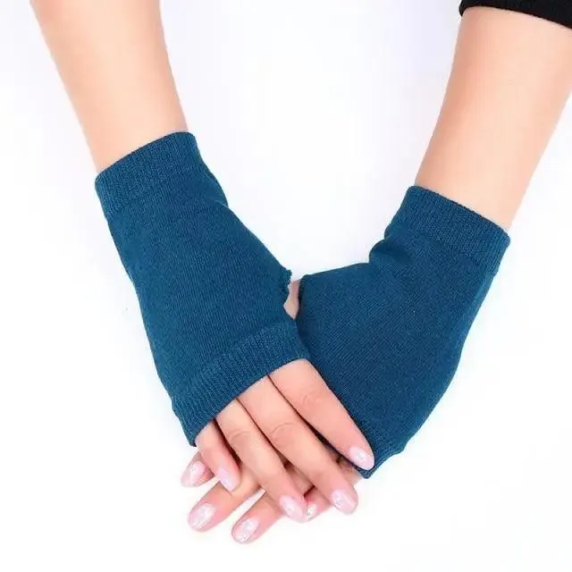Winter Warm Thickening Wool Gloves Knitted Flip Fingerless Exposed Finger Thick Gloves Mittens Soft Cold Weather Women Gloves