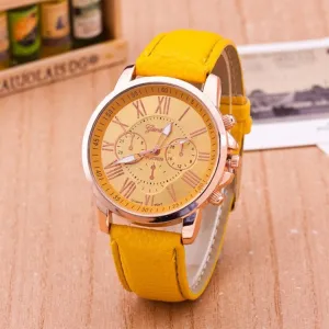 Women and Men Fashion Quartz Watches Leather Sports Casual Watch