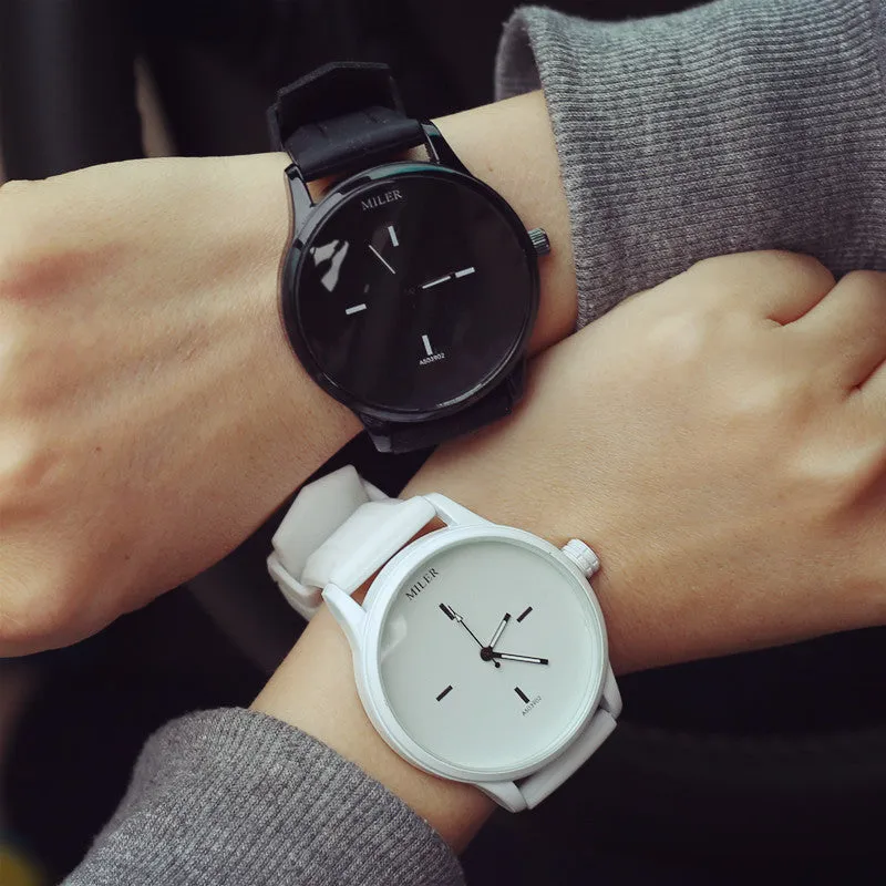 Women MILER Soft Silicone Strap Quartz Wristwatches