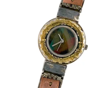 Women's Copper & brass Watch, Multi Color Dial