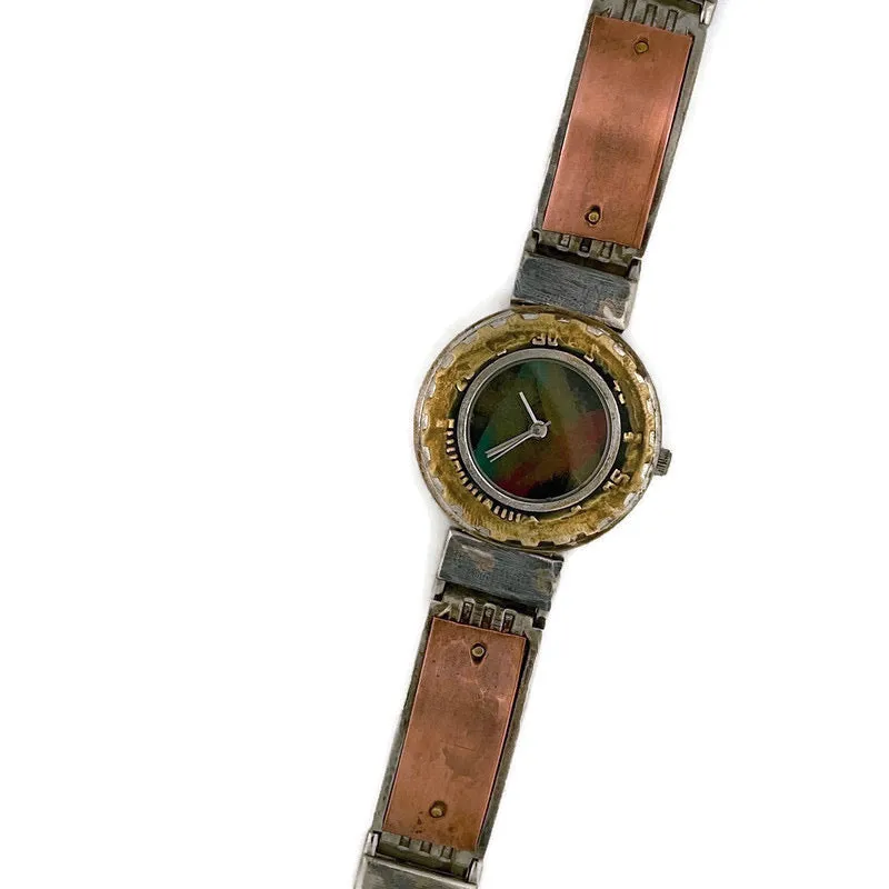 Women's Copper & brass Watch, Multi Color Dial