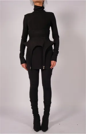 Wool Corset Belt with Clips