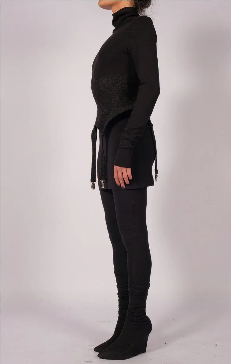 Wool Corset Belt with Clips