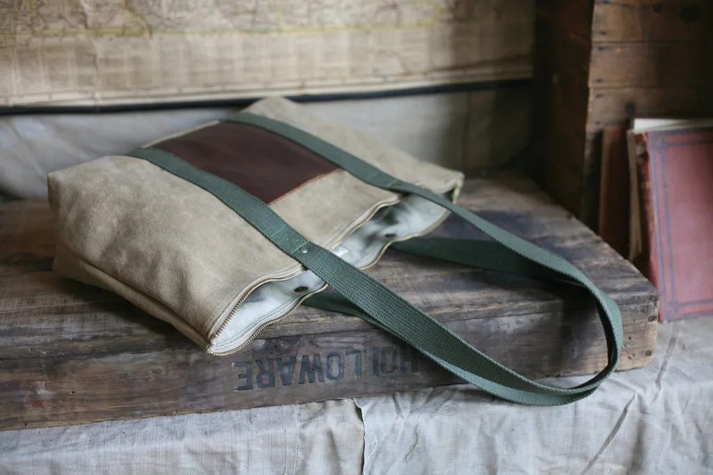 WWII era Canvas Zip-Top Carryall - SOLD