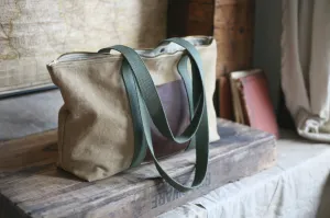 WWII era Canvas Zip-Top Carryall - SOLD
