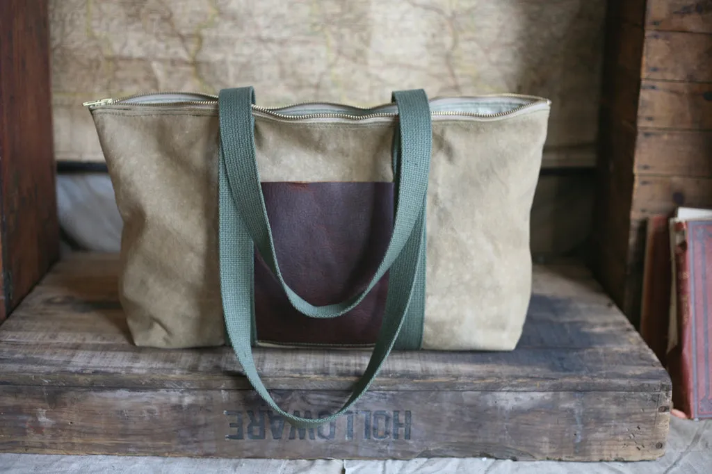 WWII era Canvas Zip-Top Carryall - SOLD