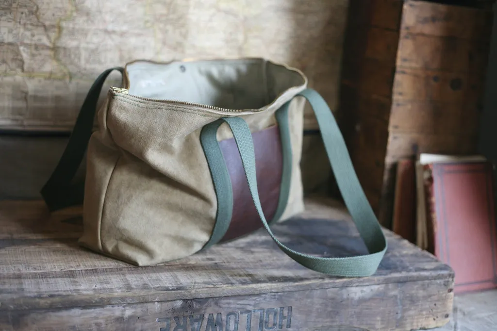 WWII era Canvas Zip-Top Carryall - SOLD