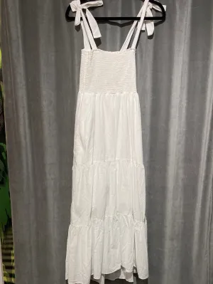 XIRENA White Cotton Sleeveless Maxi Sundress