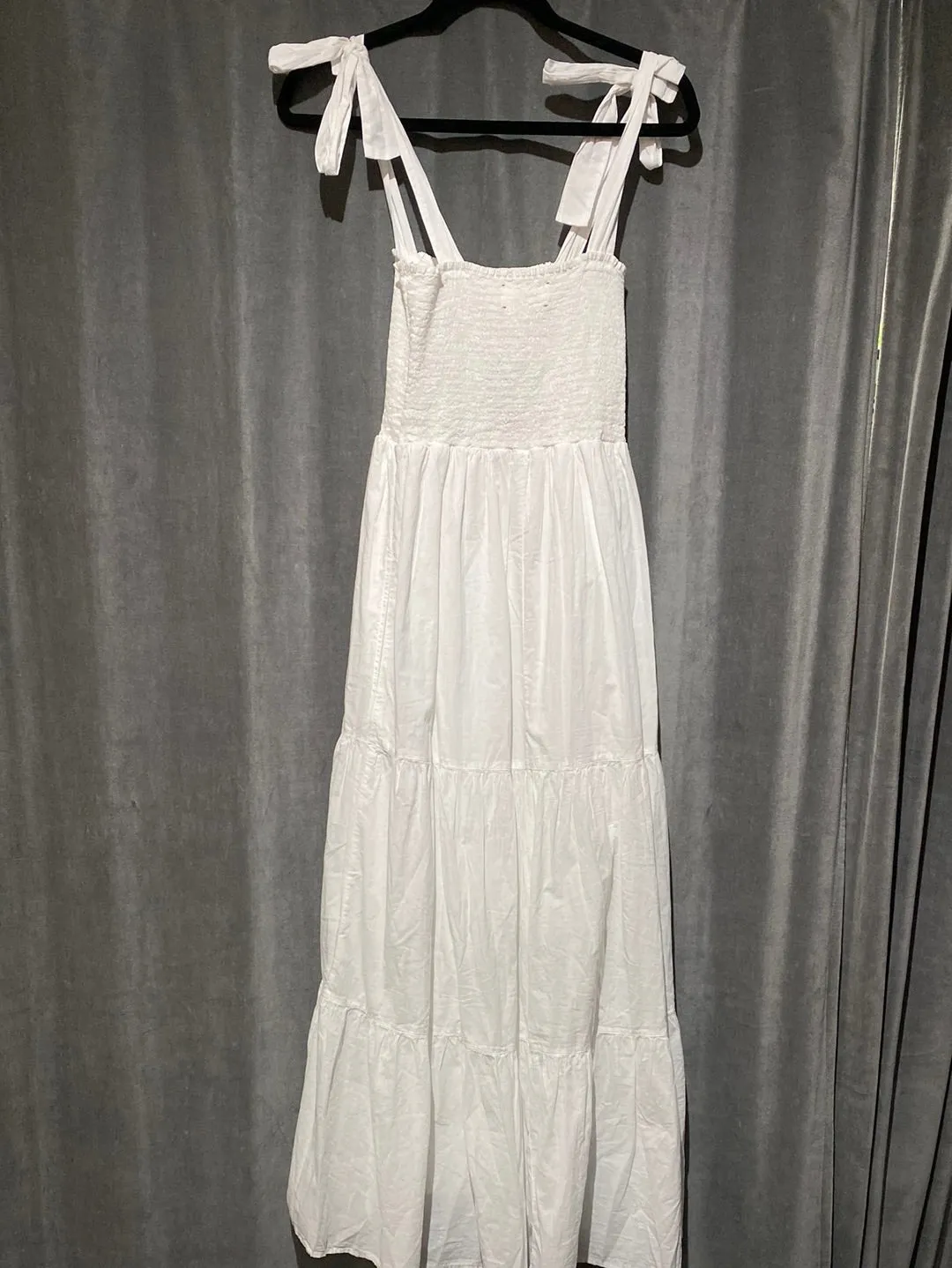 XIRENA White Cotton Sleeveless Maxi Sundress