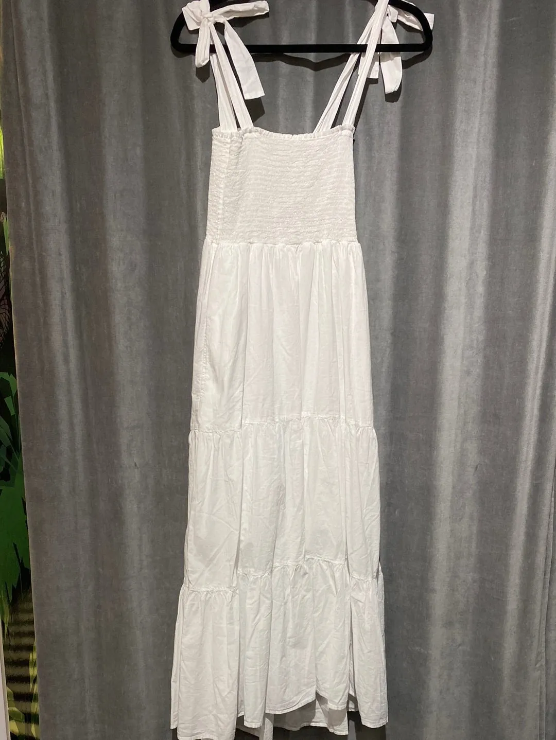 XIRENA White Cotton Sleeveless Maxi Sundress