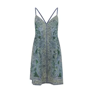 ZIMMERMANN Ottie Women Multicolor Swing Dress Linen Paisley Print Sundress Sz 2